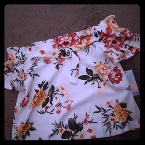 Off the shoulder floral top